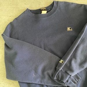 Vintage Starter logo Navy blue crew sweatshirt
